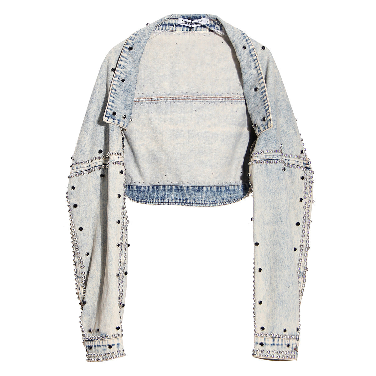 Pop Studded Ultra Short Denim Jacket