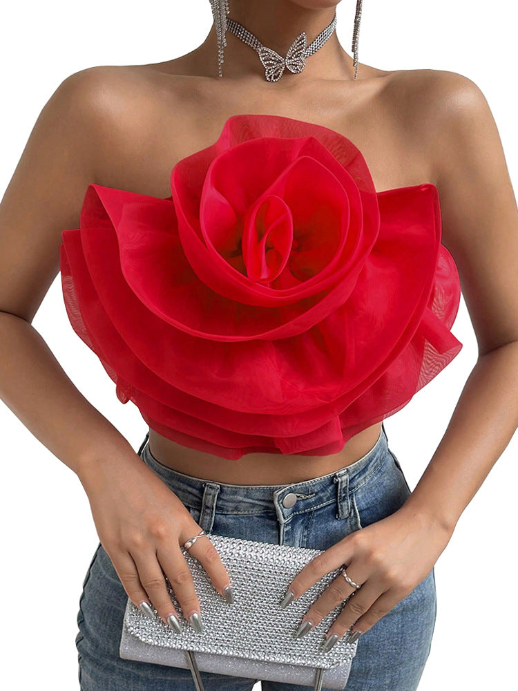 Floral Tube Crop Top