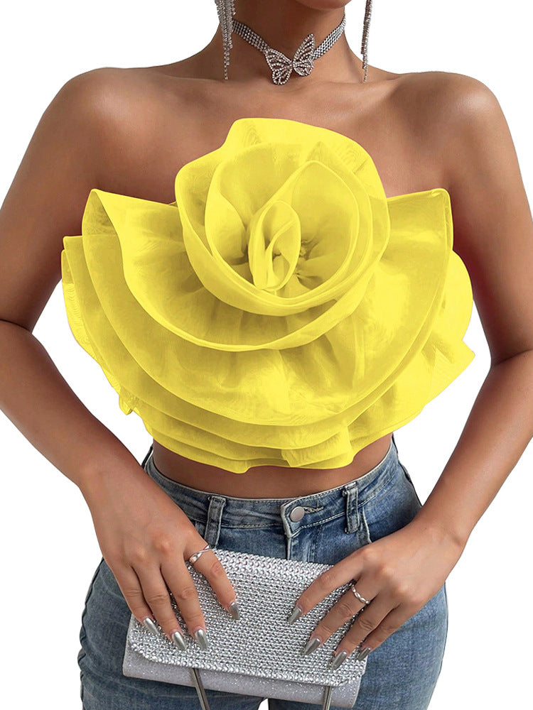 Floral Tube Crop Top