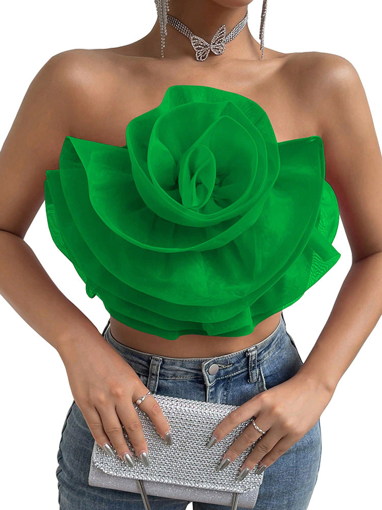 Floral Tube Crop Top