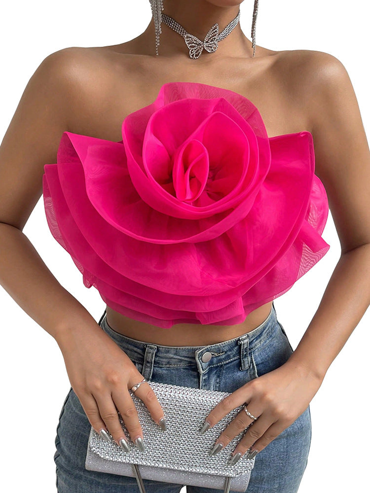 Floral Tube Crop Top