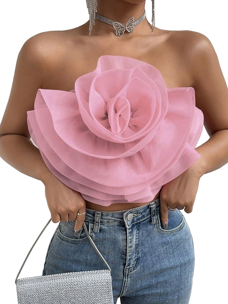 Floral Tube Crop Top