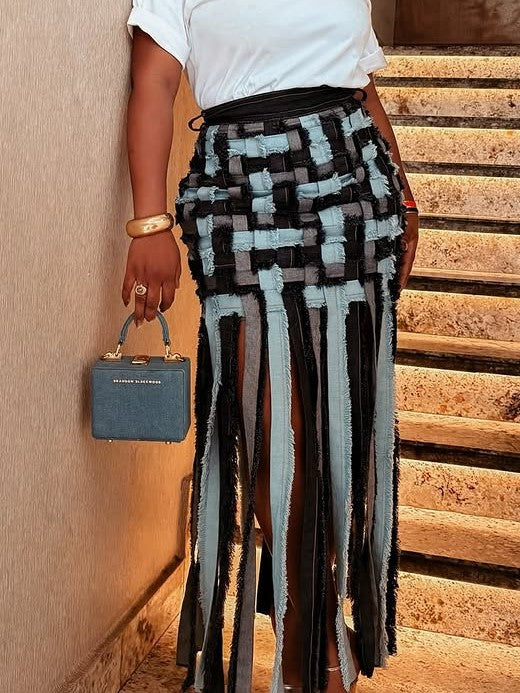 Handwoven Fringe Skirt