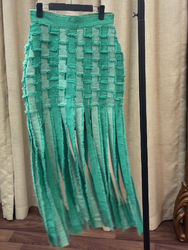 Handwoven Fringe Skirt