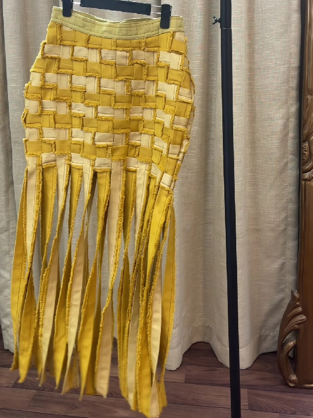 Handwoven Fringe Skirt