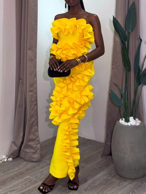 Ruffle Bloom Gown