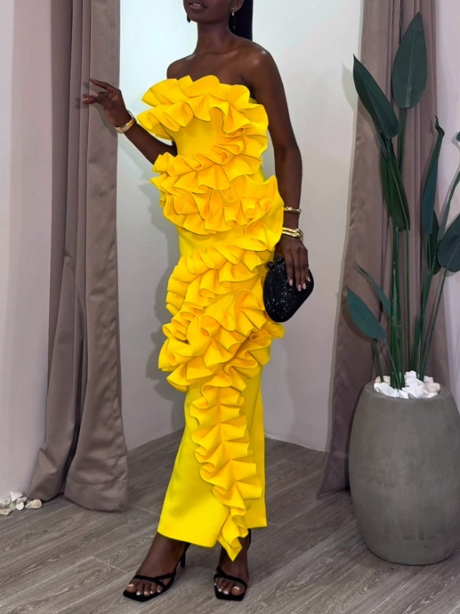 Ruffle Bloom Gown