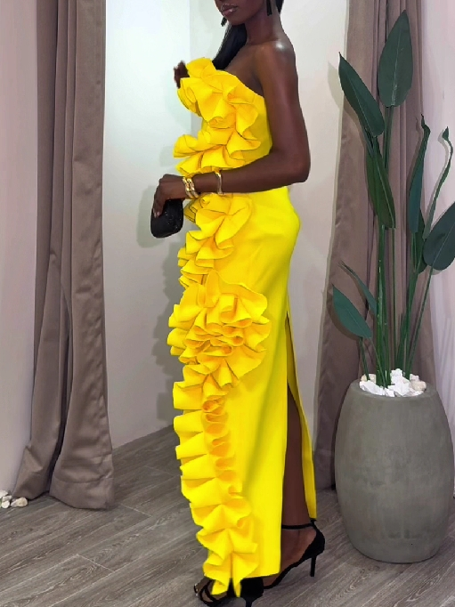 Ruffle Bloom Gown