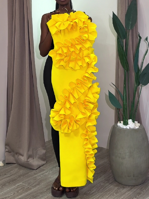Ruffle Bloom Gown