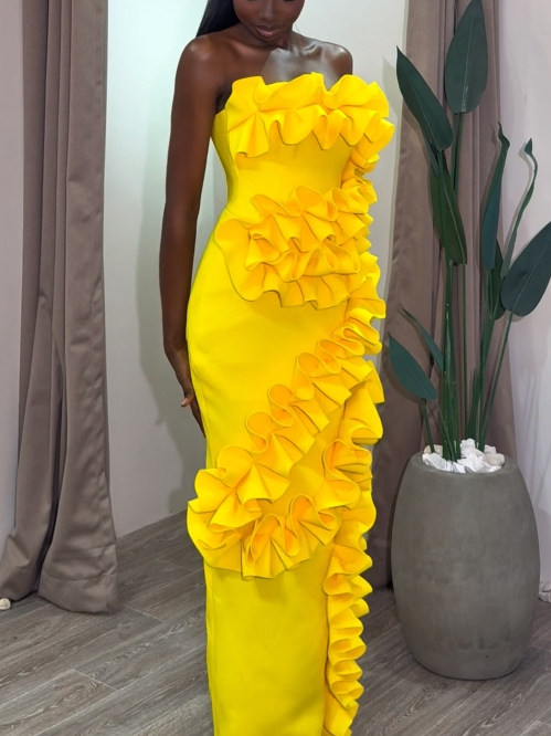 Ruffle Bloom Gown