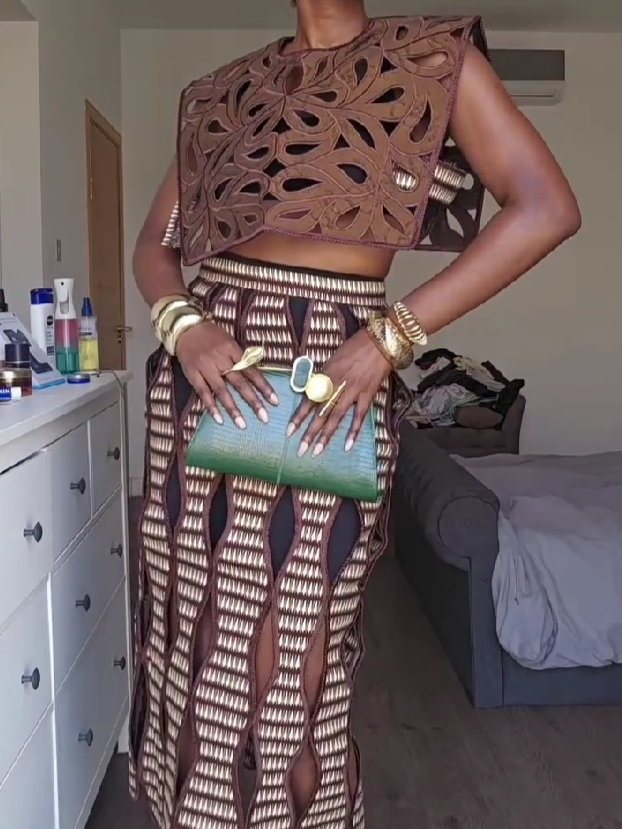 Artistic Cutout Skirt Set