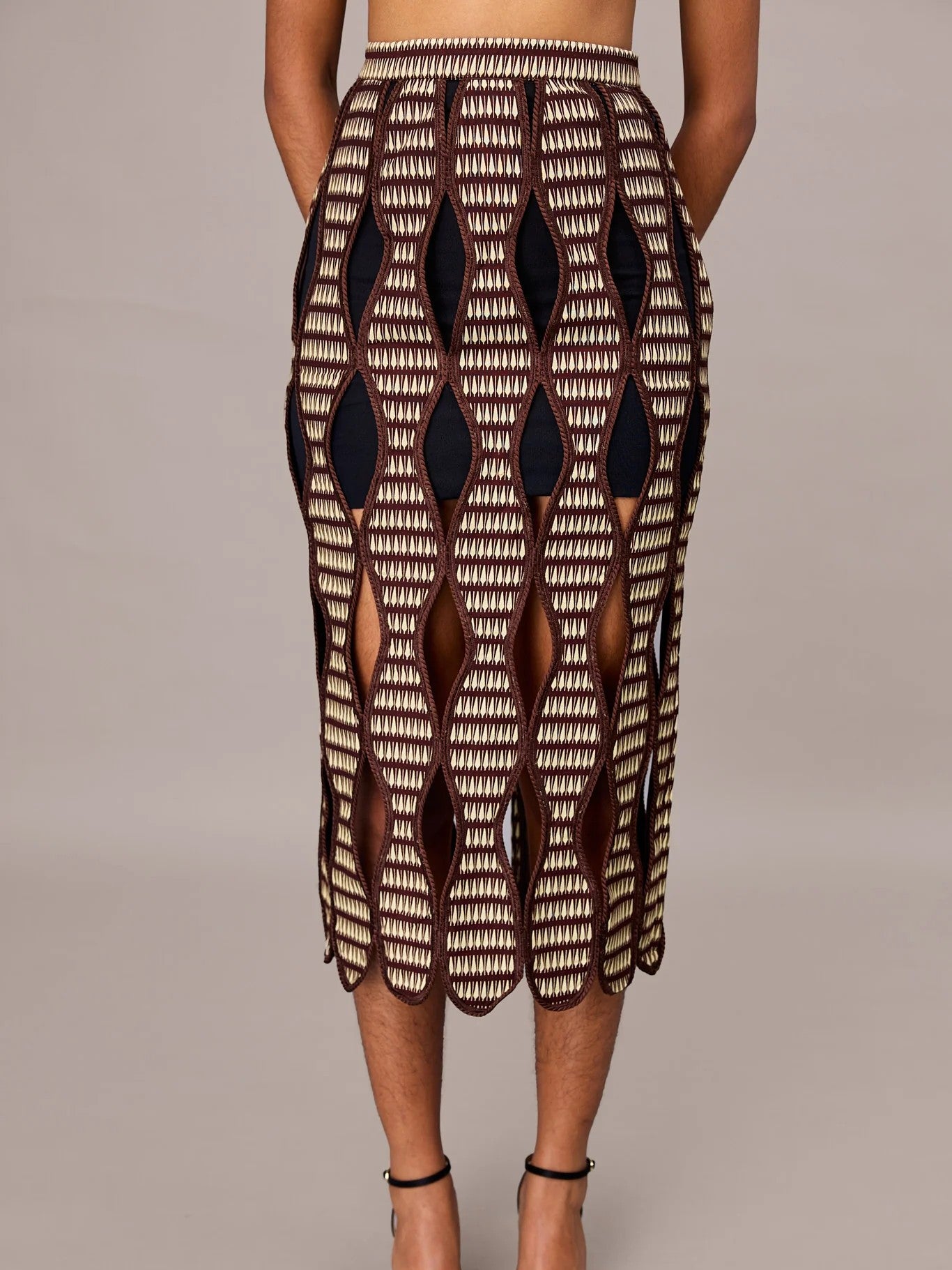 Artistic Cutout Skirt Set