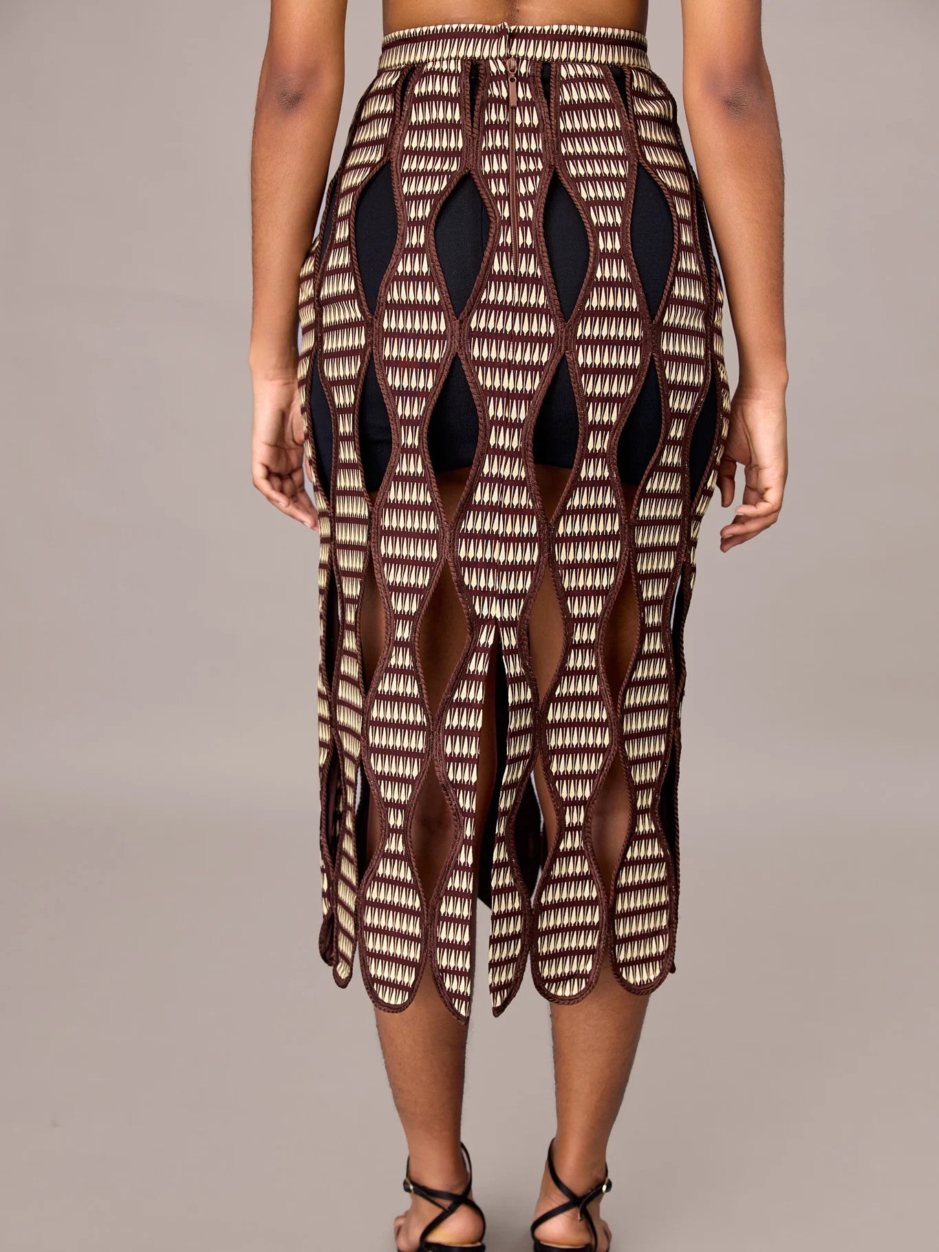 Artistic Cutout Skirt Set