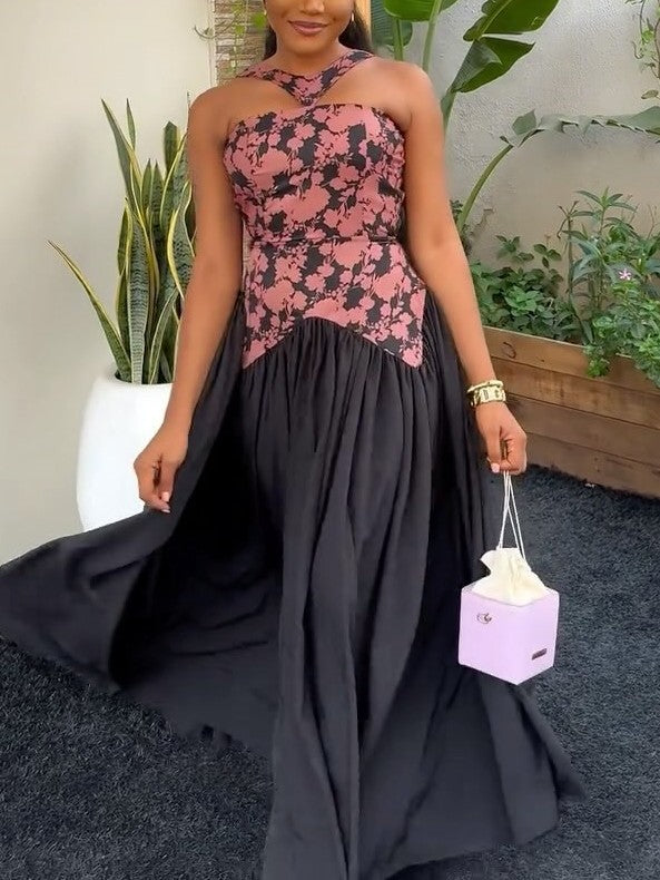 Floral Patchwork Maxi Dress