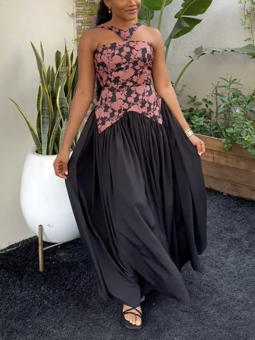 Floral Patchwork Maxi Dress