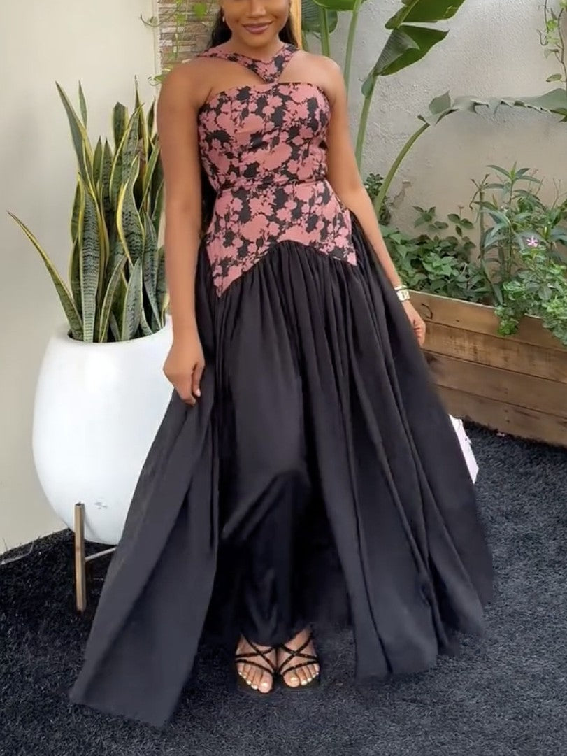 Floral Patchwork Maxi Dress