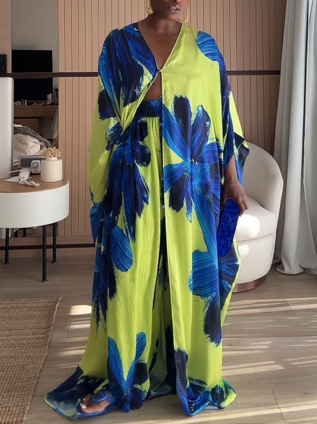 Flowy Abstract Print Two-Piece Set