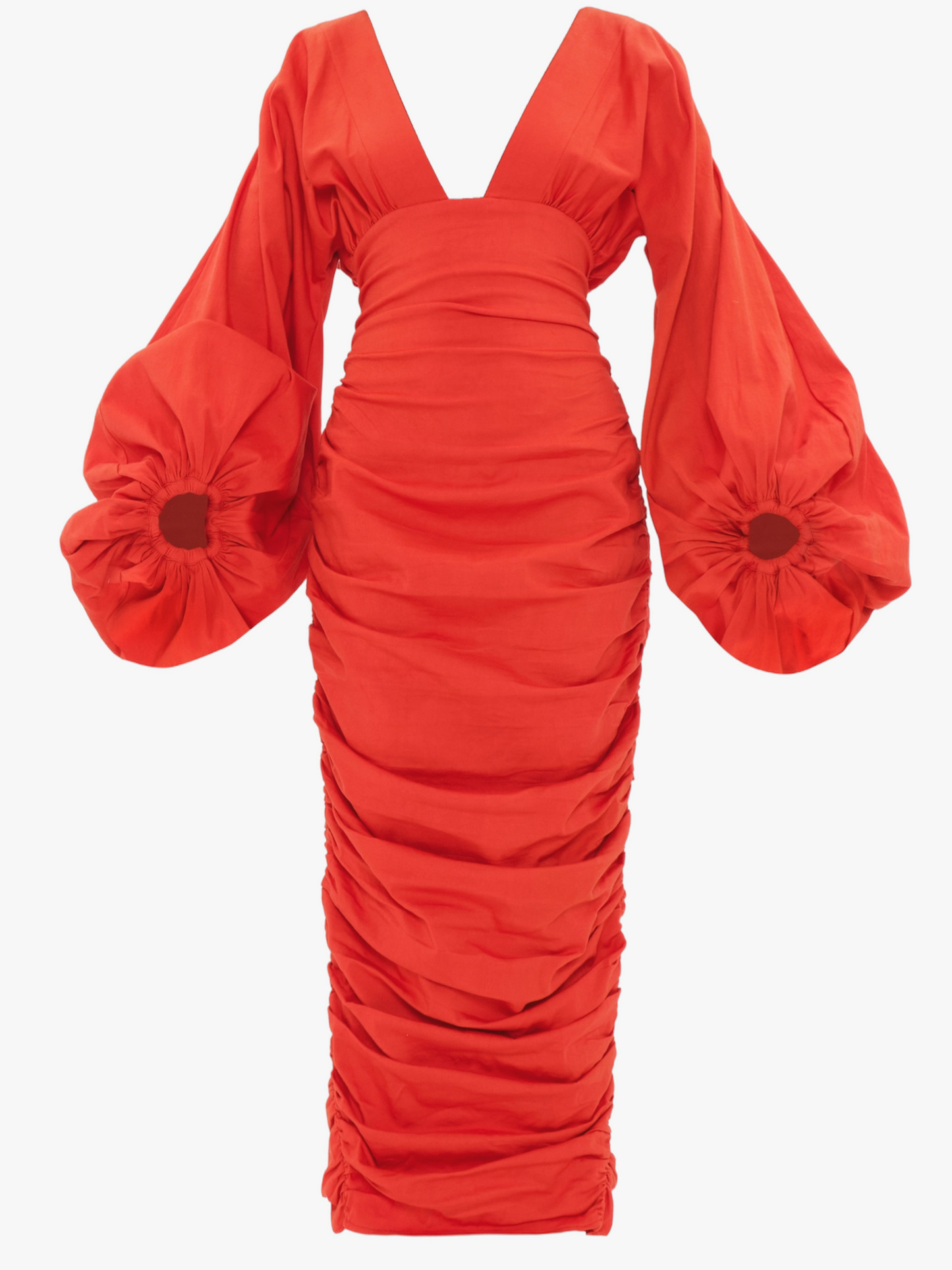 Glamorous Puff Sleeve Ruched Dress