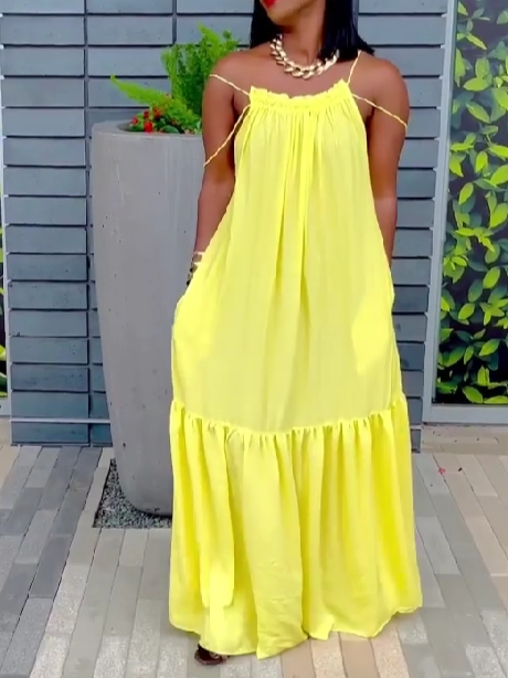 Cami Ruffle Maxi Dress