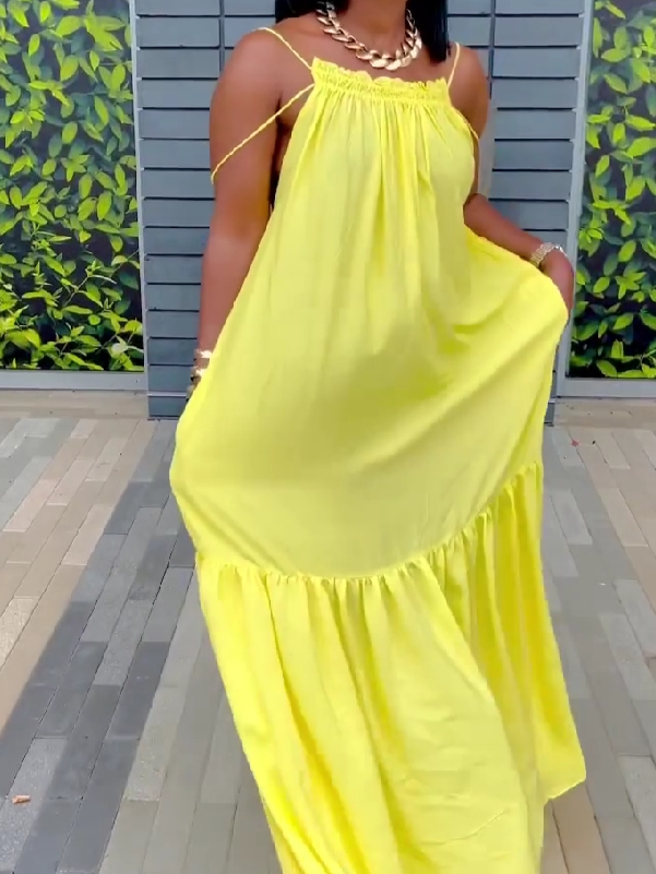 Cami Ruffle Maxi Dress