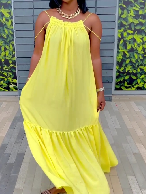 Cami Ruffle Maxi Dress