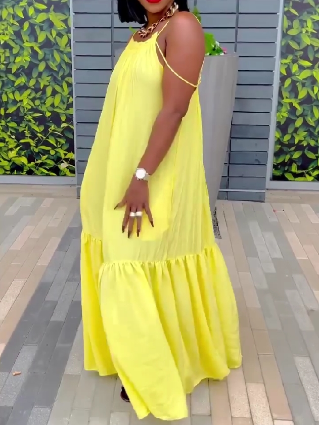 Cami Ruffle Maxi Dress