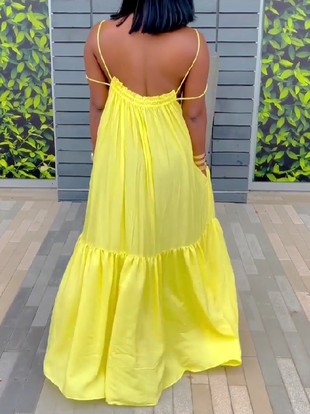 Cami Ruffle Maxi Dress