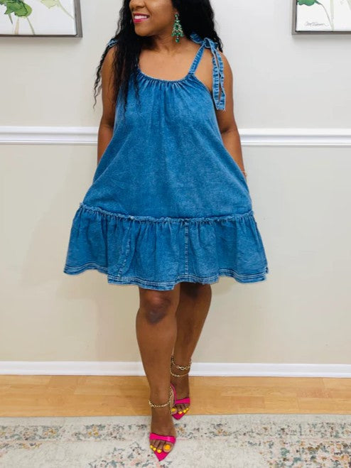 Denim Flowy Dress