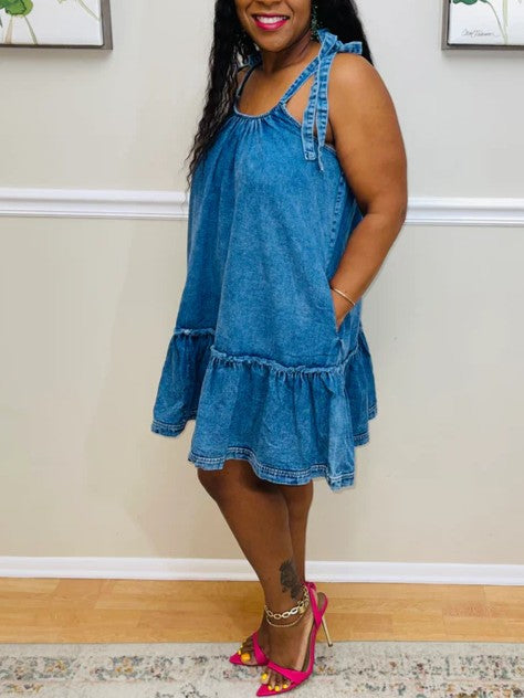 Denim Flowy Dress