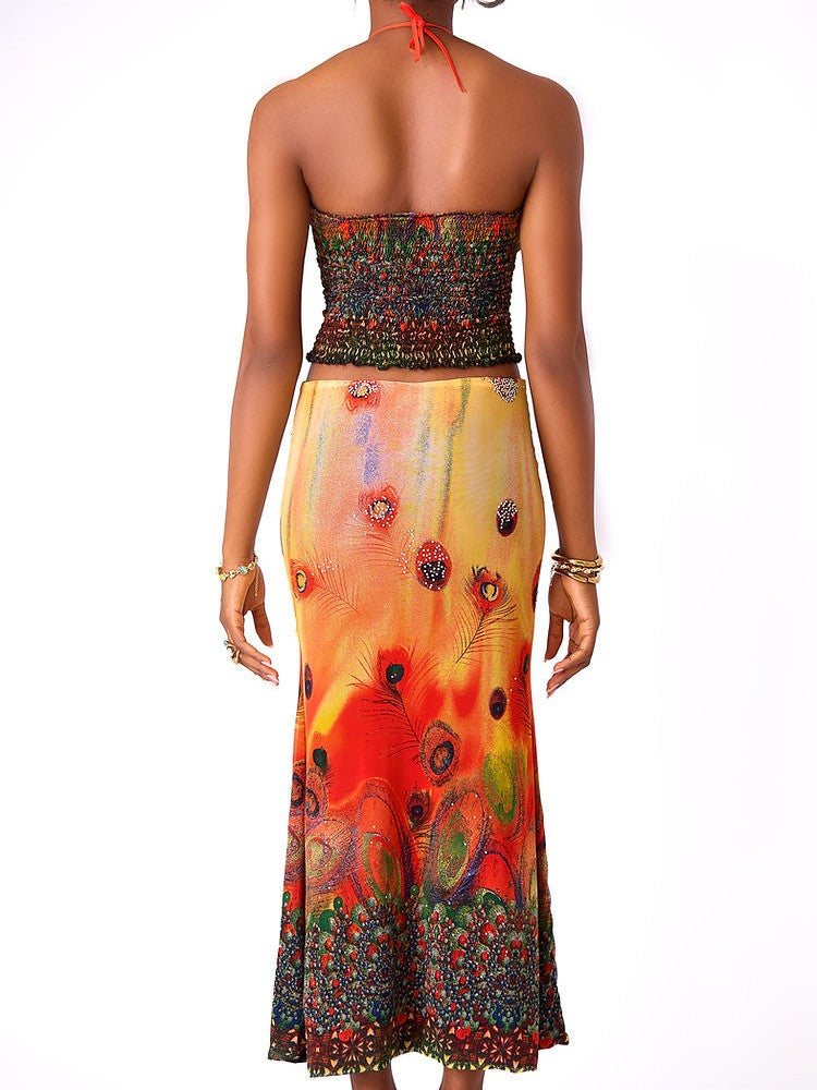 Halter Sunburst Two-Piece Set