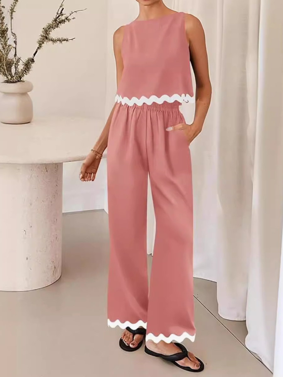 Casual Sleeveless 2-piece Set