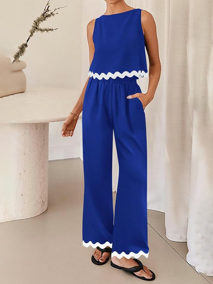 Casual Sleeveless 2-piece Set