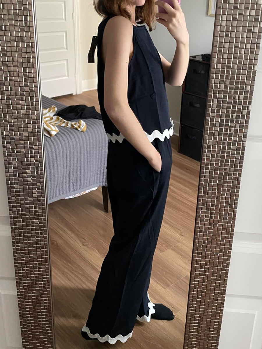 Casual Sleeveless 2-piece Set