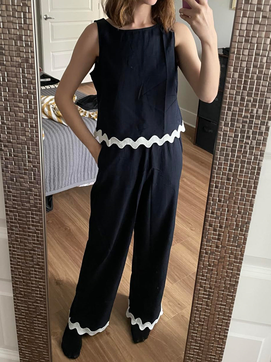 Casual Sleeveless 2-piece Set