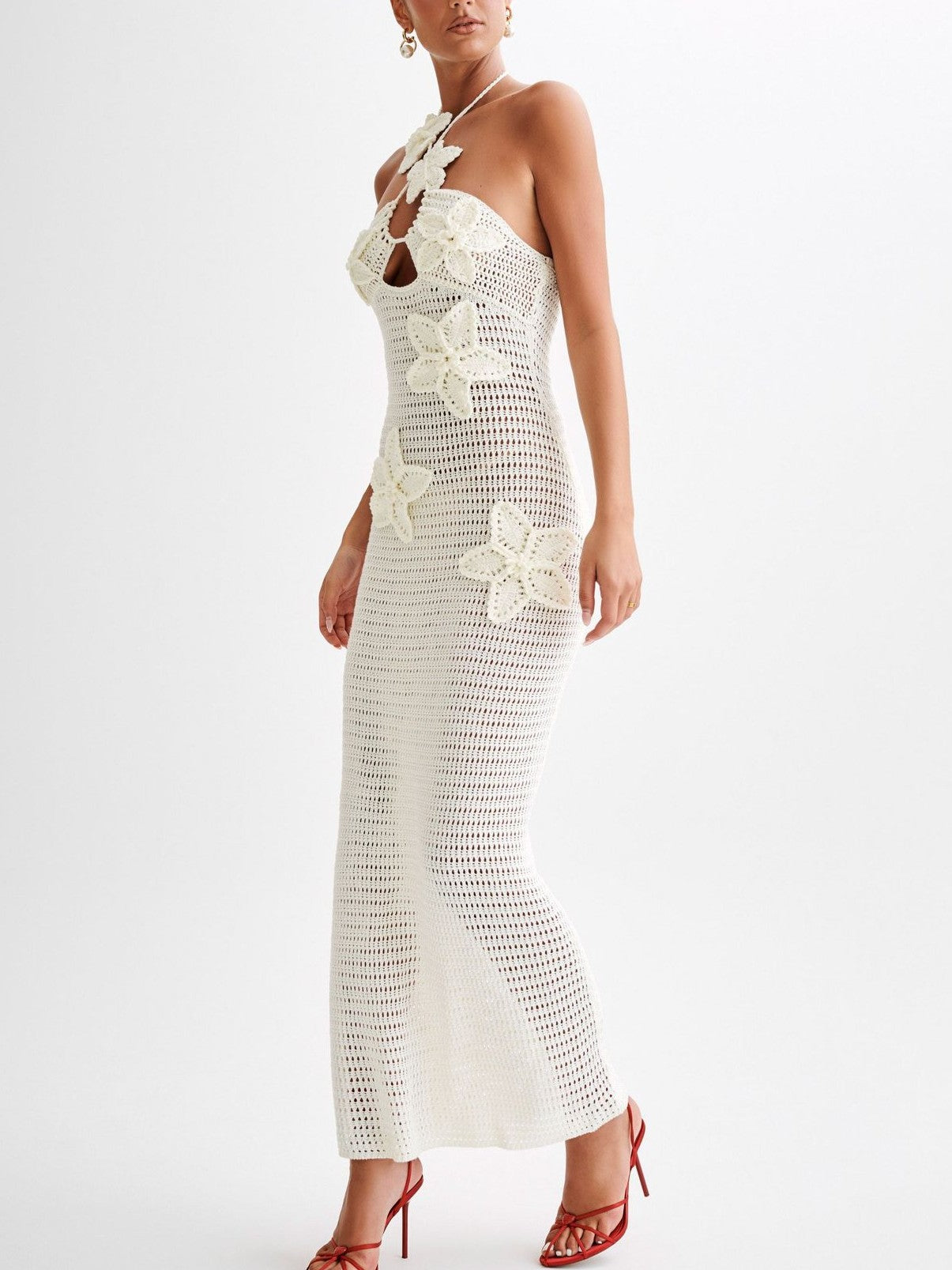 Floral Crochet Maxi Dress