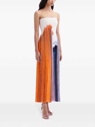 Print Fringed Maxi Dress
