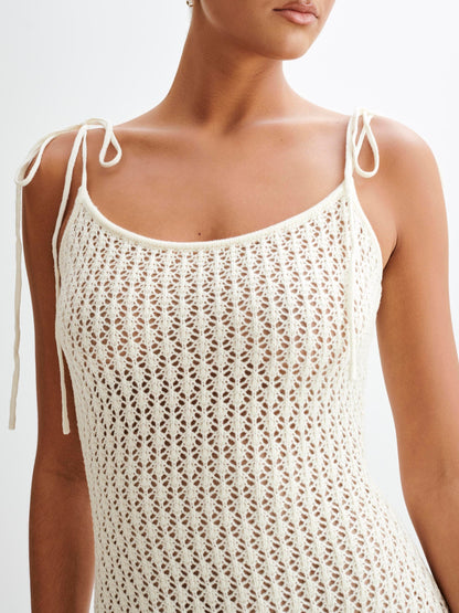 Layered Hem Knit Midi Dress