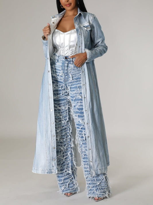 Denim Waist Belt Dress