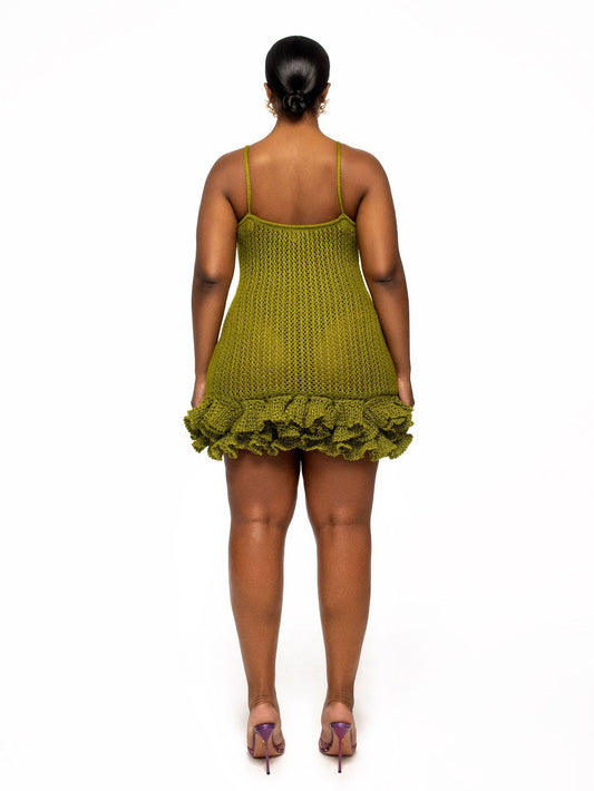 Lush Ruffle Knit Dress