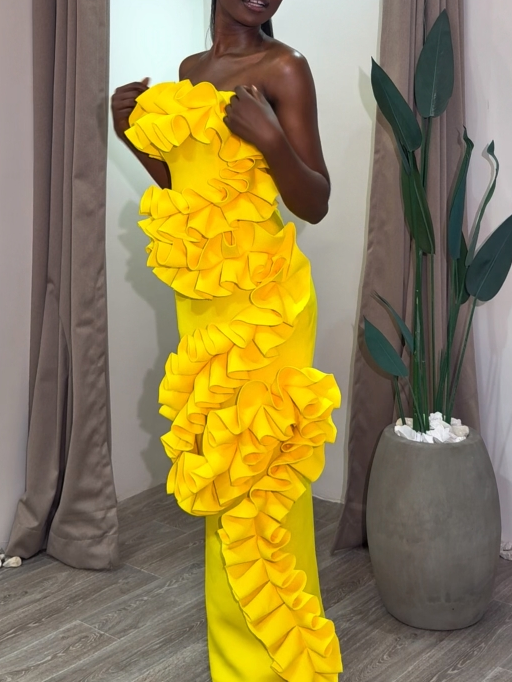 Ruffle Bloom Gown