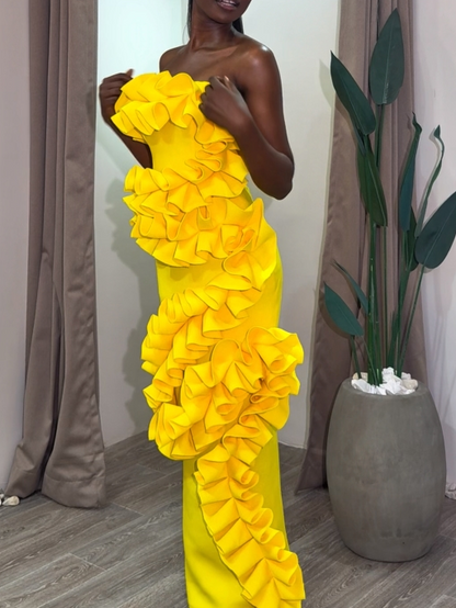 Ruffle Bloom Gown