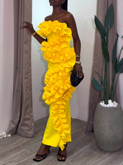 Ruffle Bloom Gown