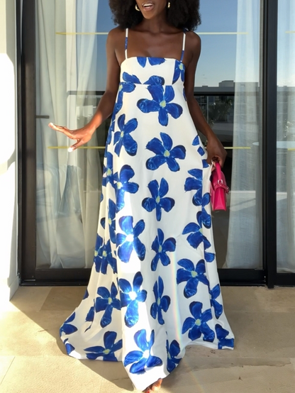 Blue Blossom Maxi Dress