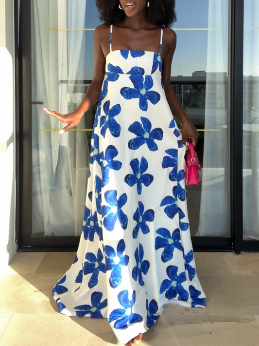 Blue Blossom Maxi Dress
