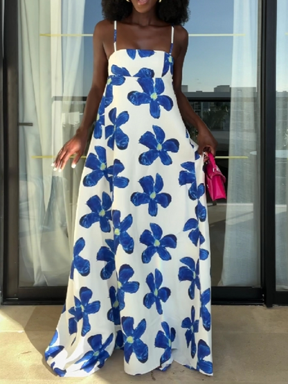 Blue Blossom Maxi Dress