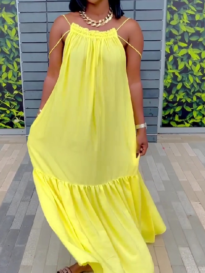 Cami Ruffle Maxi Dress
