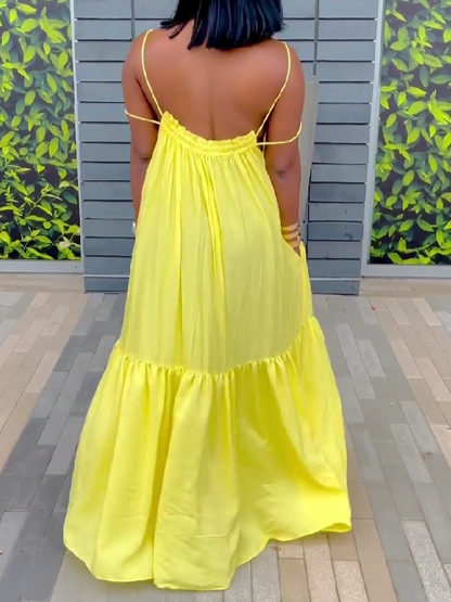 Cami Ruffle Maxi Dress