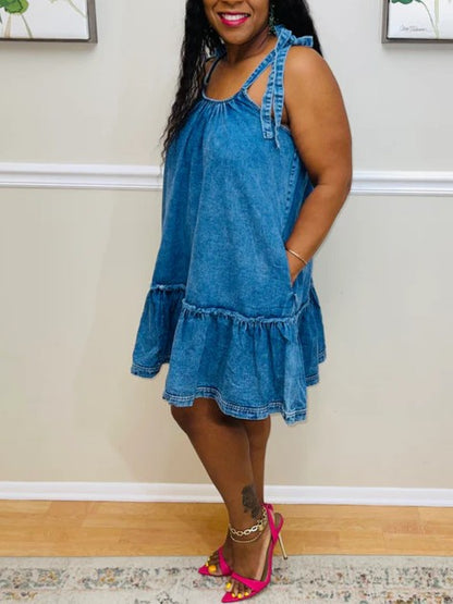 Denim Flowy Dress