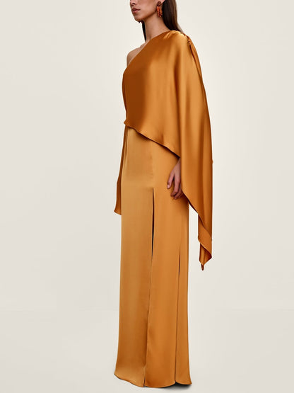 Asymmetrical Slit Maxi Dress