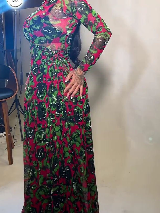 Rose Elegance Maxi Dress